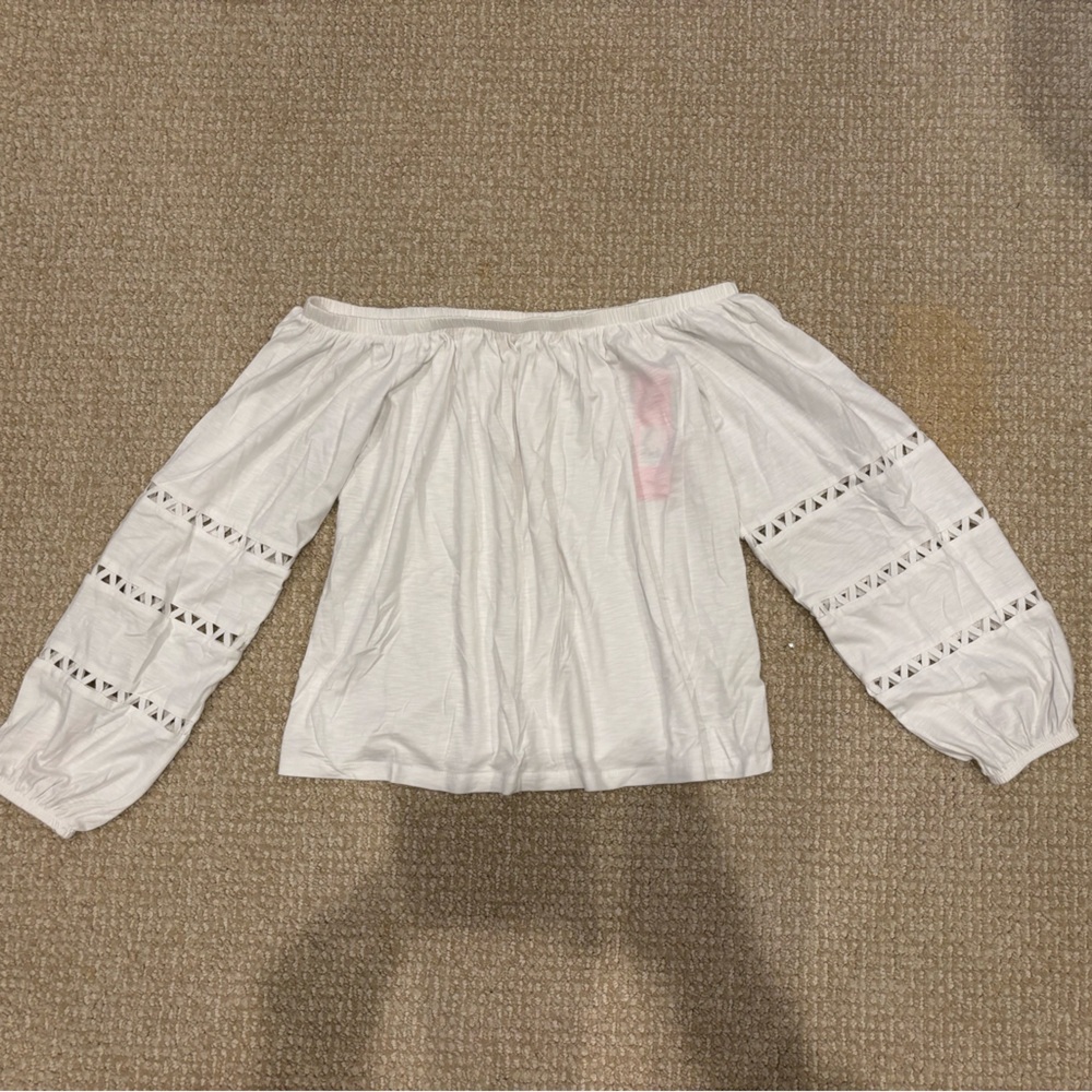 Lilly Pulitzer White Off-Shoulder Top